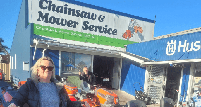 Service staff at Chainsaw and Mower Services